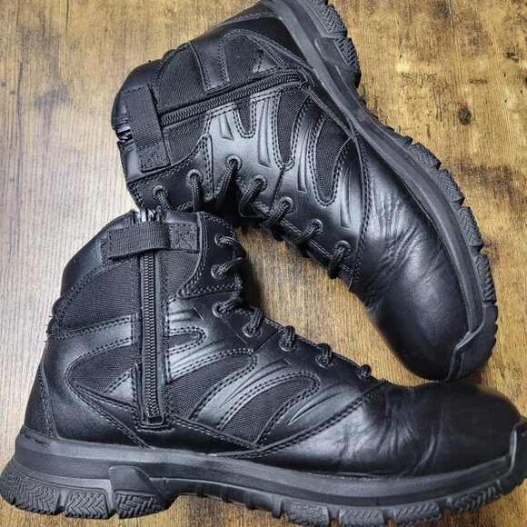 Original Swat Force 6“ Side Zip 153101 Mens Black Leather Tactical Boots 10M - Picture 6 of 9